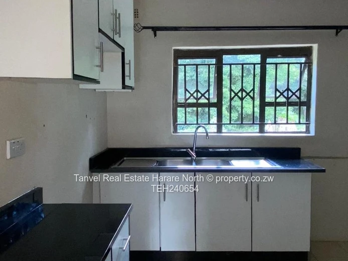 2 beds apartment  Carrick Creagh Estate Borrowdale.  Available 1st March 2026.  Fitted Kitchen.